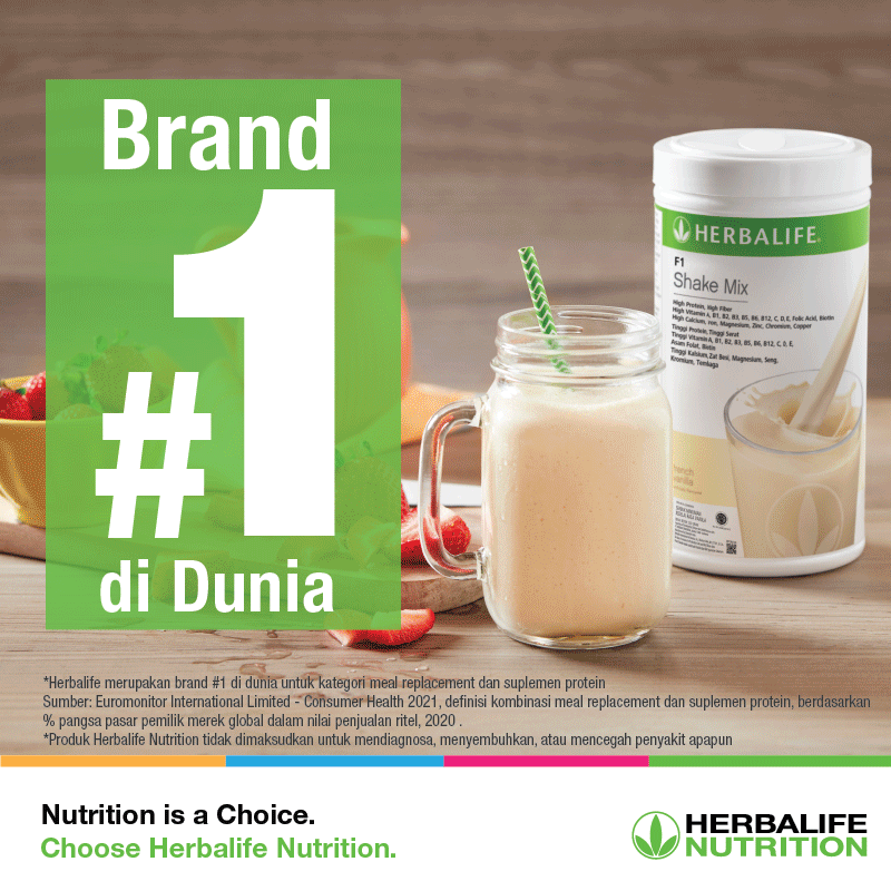Dengan pengalaman selama 40 tahun yang didukung oleh ilmu pengetahuan, Herbalife Nutrition menjadi brand nomor 1 pada kategori Meal Replacement dan suplemen protein. Kami bangga mendukung orang-orang di seluruh dunia untuk mencapai tujuan nutrisi mereka. . .Nutrisi adalah pilihan. #PilihHerbalifeNutrition . .Nutrition is a Choice. #ChooseHerbalifeNutrition #PowerOfGoodNutrition