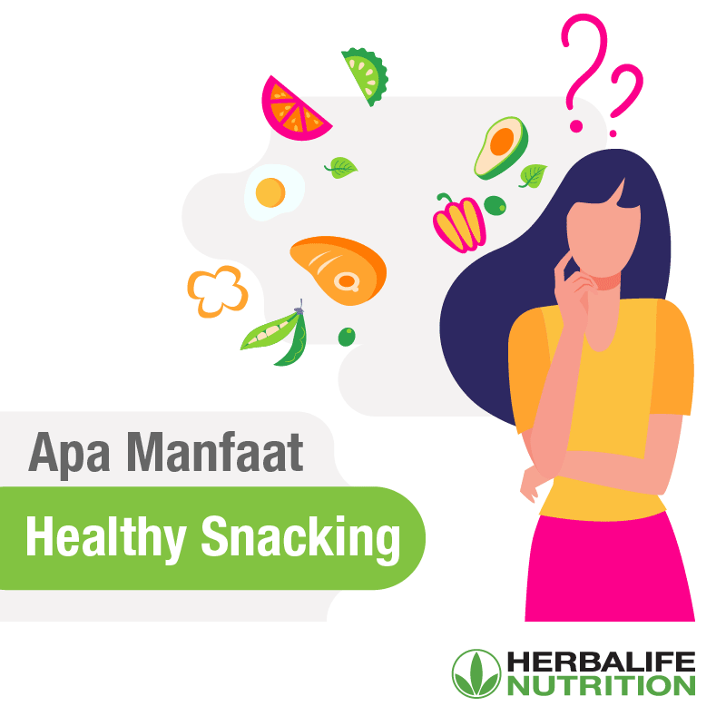 #TahukahAnda Snack atau camilan merupakan bagian dari Meal Plan yang dapat menyediakan energi tambahan diantara waktu makan besar.  Pilih snack yang sehat, yaitu rendah kandungan gula sederhana dan lemak jenuh, tetapi tinggi protein, karbohidrat kompleks, serat, dan air.  #HealthtySnacking #HerbalifeNutrition