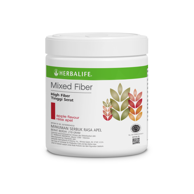 Kesehatan Pencernaan Herbalife Mixed Fiber Apple Apple 210 gram